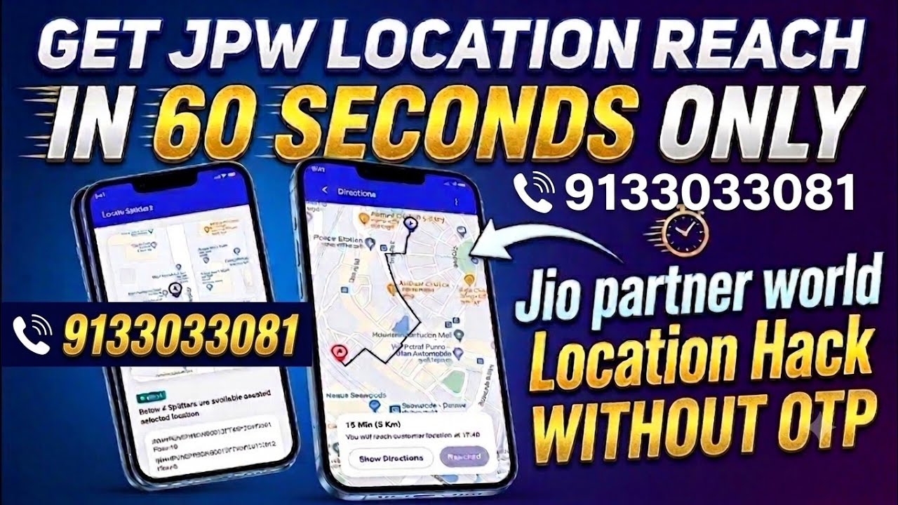 #jpw Jpw Reach With Mock Location | Jio partner world location hack in 60 seconds