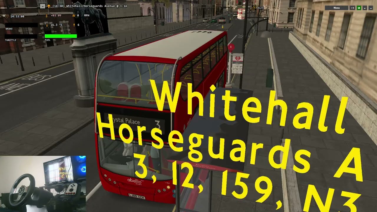 OMSI 2: Route 3 - Whitehall to Crystal Palace, Map - Add-On London