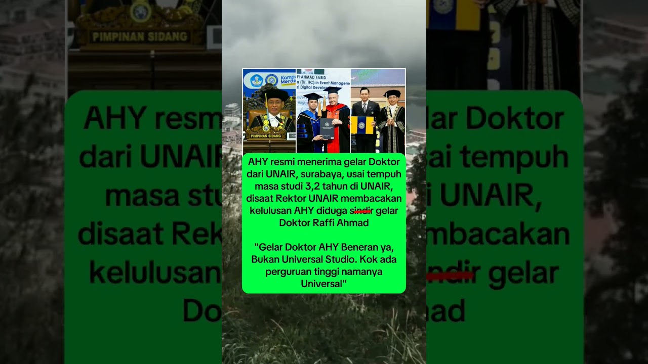 rektor UNAIR sindir gelar doktor raffi ahmad ? #beritaterbaru