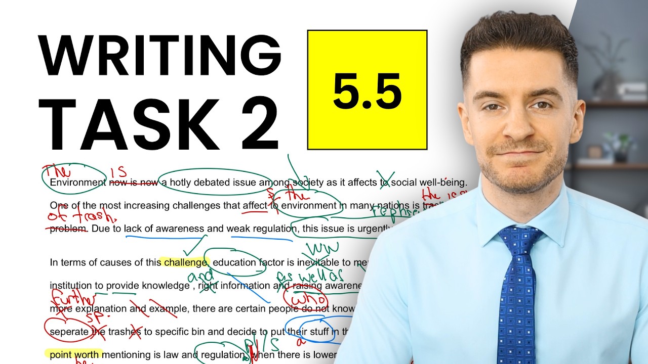 IELTS Writing Task 2 Review - Band 5.5 (Good Vocab But Too Many Mistakes)