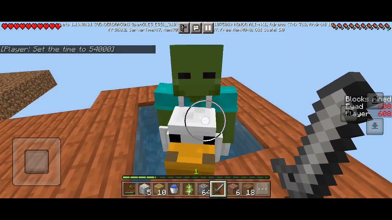 Part 2 playing one block with  my brother