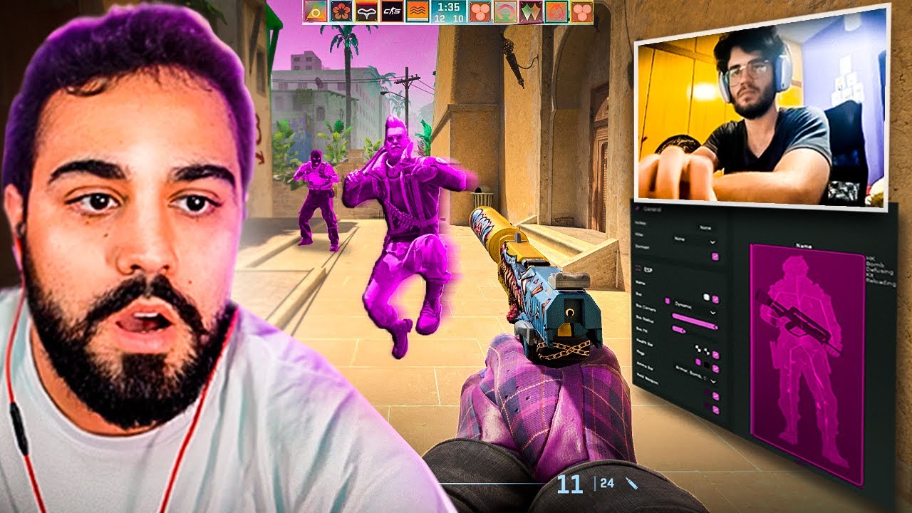 VERGONHA! esse Streamer está usando CHEAT no CS:2 para ENGANAR vocês...
