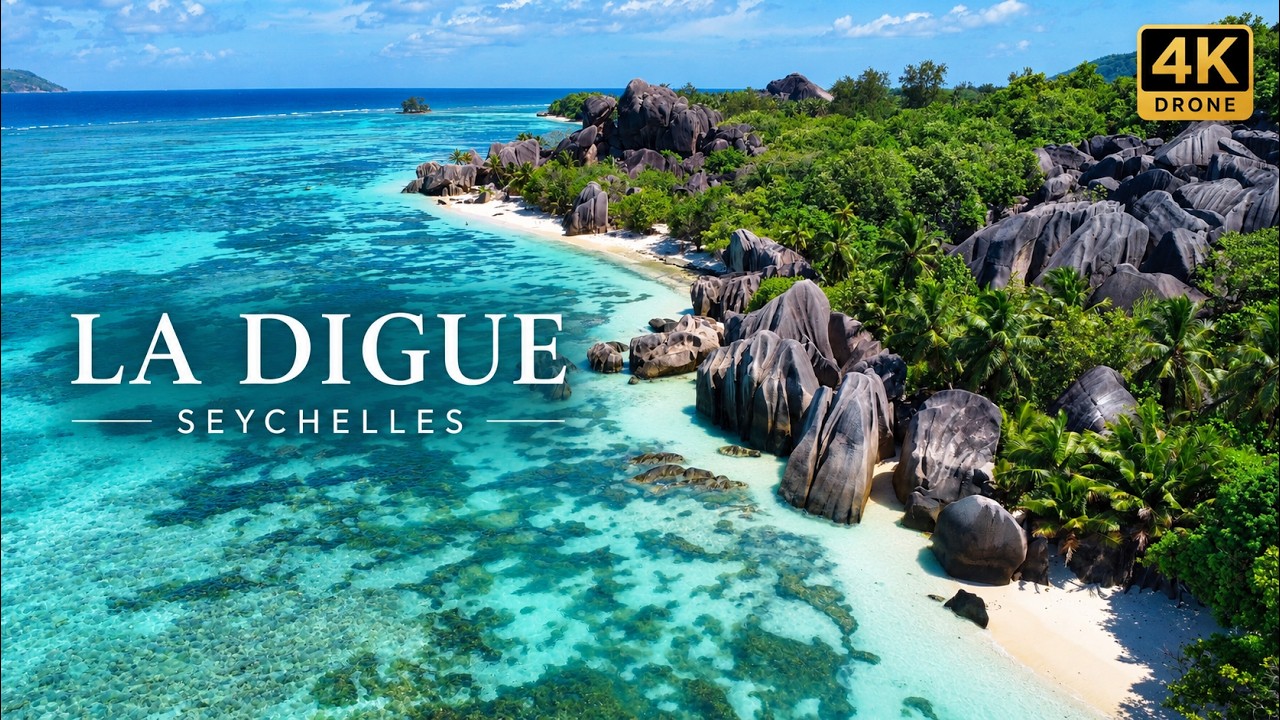 LA DIGUE, Seychelles 🇸🇨 | Paradise From Above | 4K Drone