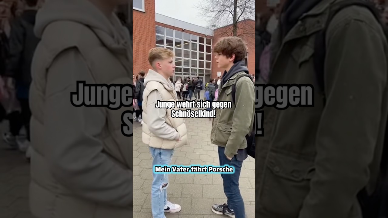 Recht so, Junge! 👏🏼 #deutschland #alltag #nachdenken #porsche #reichtum #schule #schulalltag