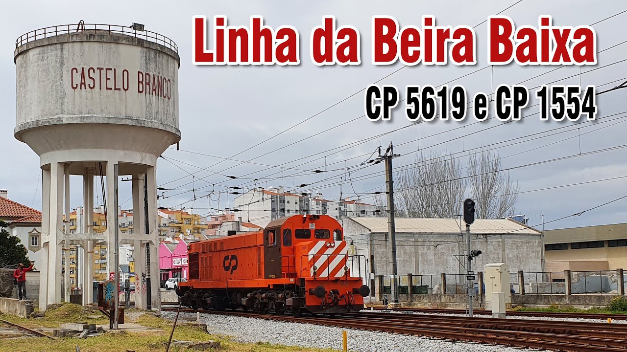 Locomotivas CP 5619 e CP 1554 na Linha da Beira Baixa