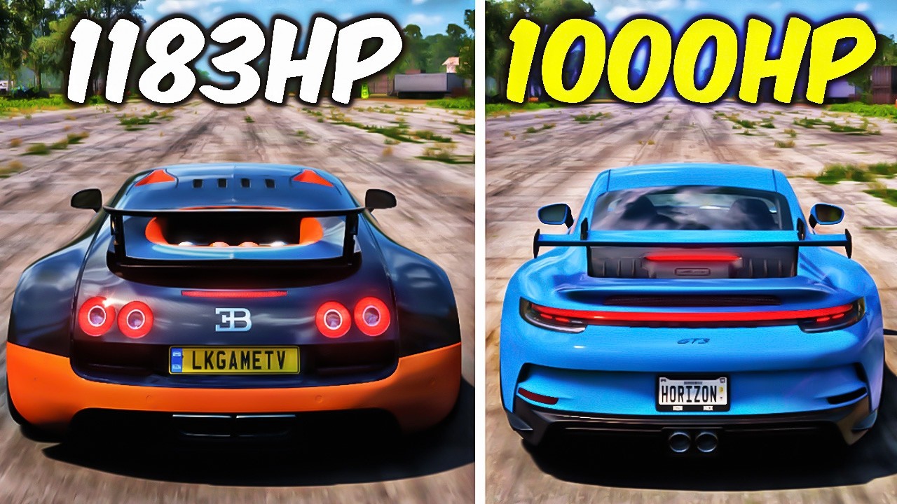 FH5 DRAG RACE! VEYRON Vs PORSCHE GT3