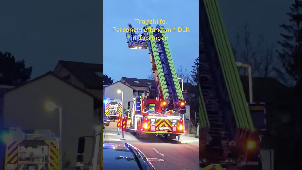 Personenrettung mit DLK, #Feuerwehr Ispringen, #Feuerwehr K&ouml;nigsbach #Feuerwehr, #Einsatz