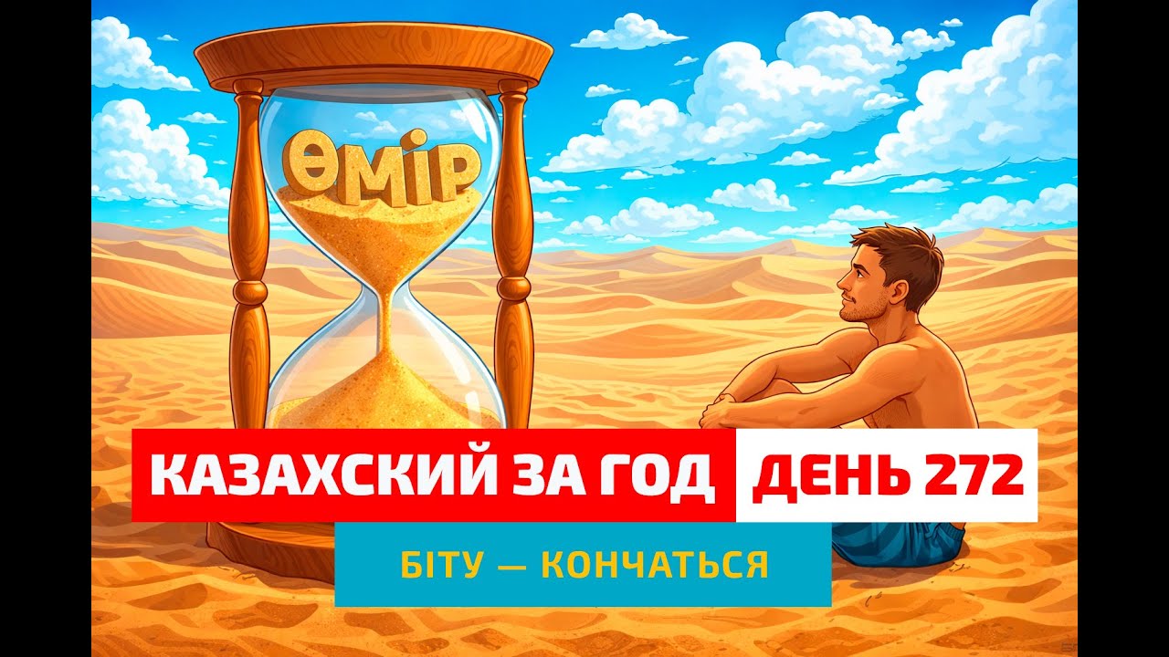 ⏳ День 272 — Всё когда-то заканчивается | Глагол біту | Учим казахский язык