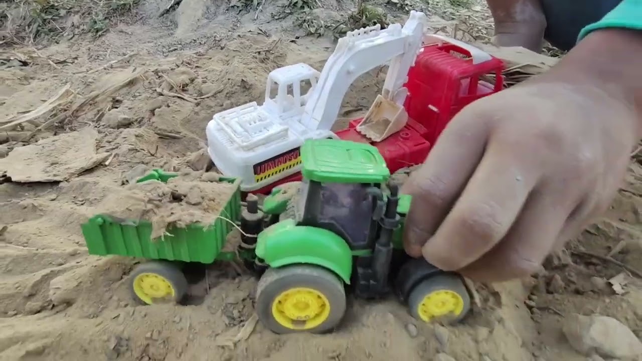 Jcb tractor Truck and roller se Batcho log Jabardast Metti khel khete hai|Kids toy video 