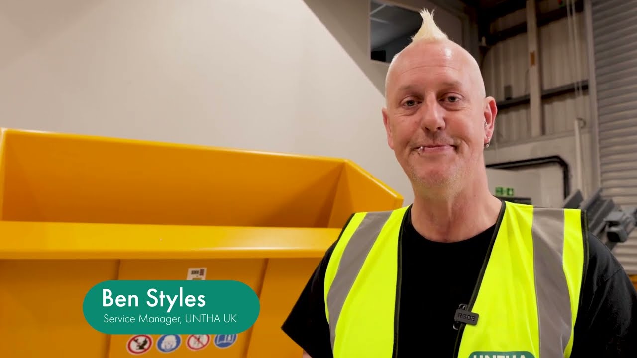UNTHA PS1300 explainer video - pallet shredding