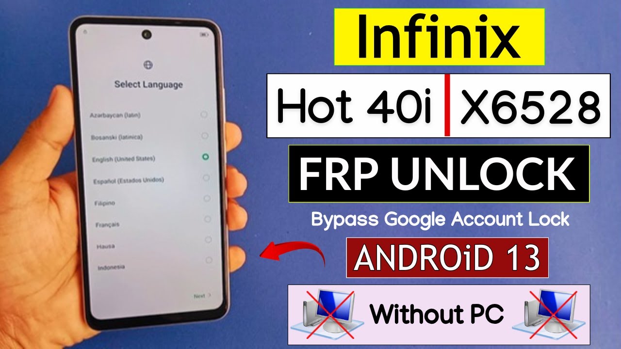 Infinix Hot 40i X6528 FRP Bypass/Unlock Android 13 - Without PC | Share Article Not Working 2025