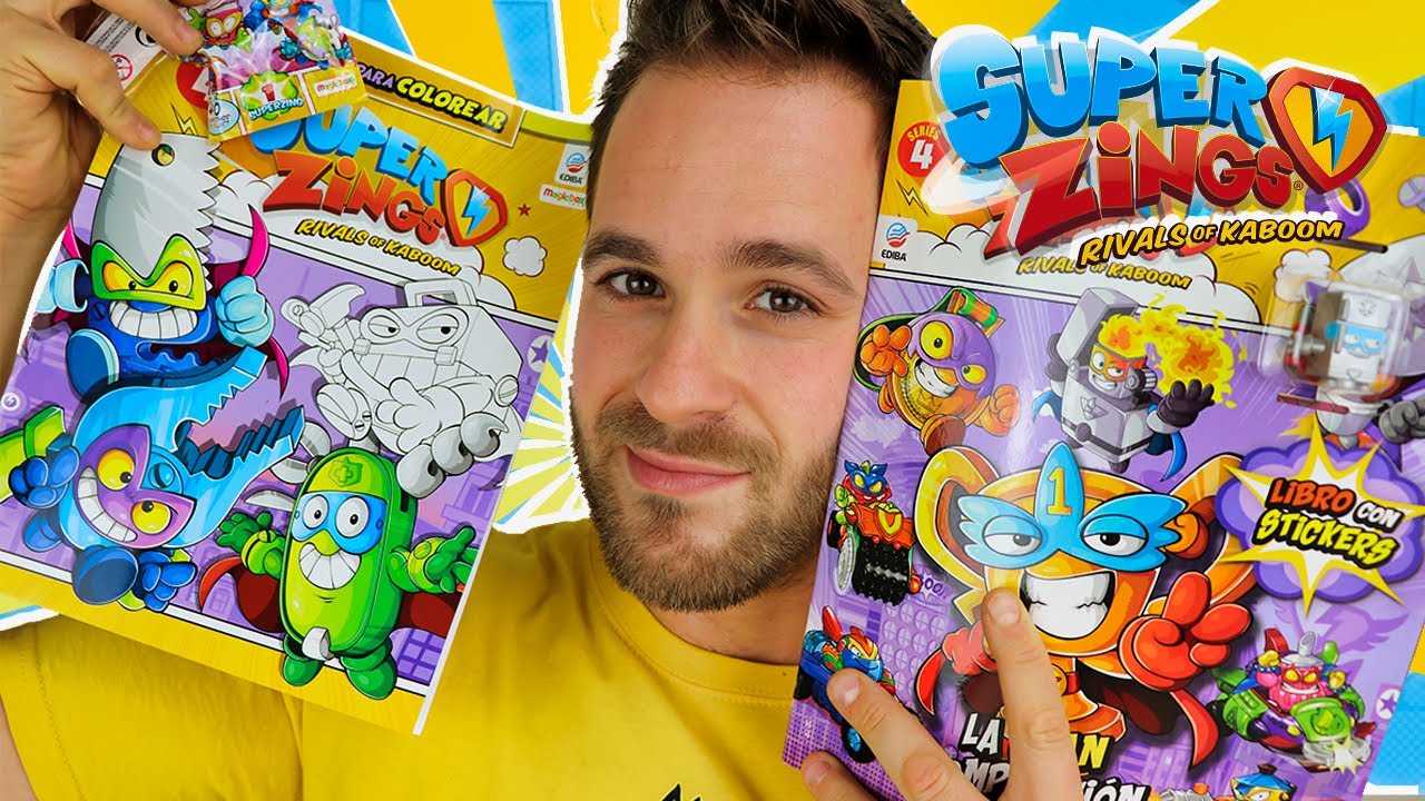 SuperZings Series 4 Libro para Colorear y Libro con Stickers en Pe Toys