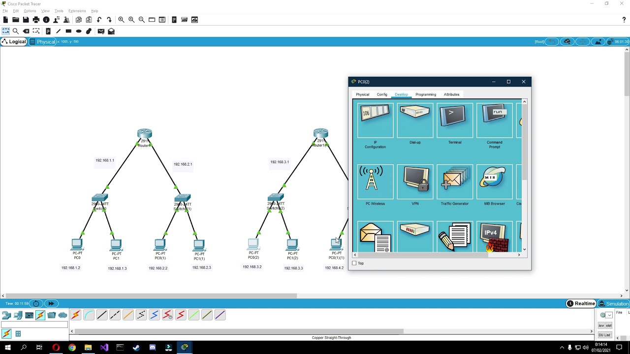 Conectar dos routers (y sus redes) entre si | Cisco Packet Tracer