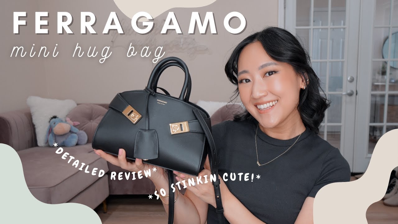 FERRAGAMO MINI HUG BAG 🤍 | in depth review, what fits inside & mod shots