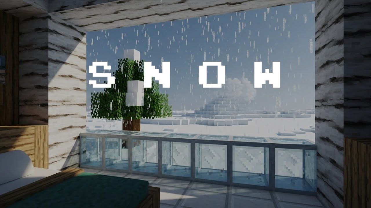 a quiet snowy christmas eve… (relaxing minecraft cozy room ambience)