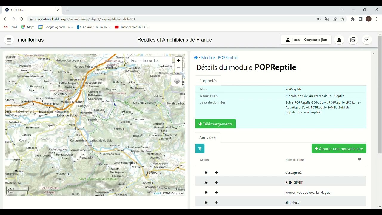 Tutoriel module POPReptile GeoNature