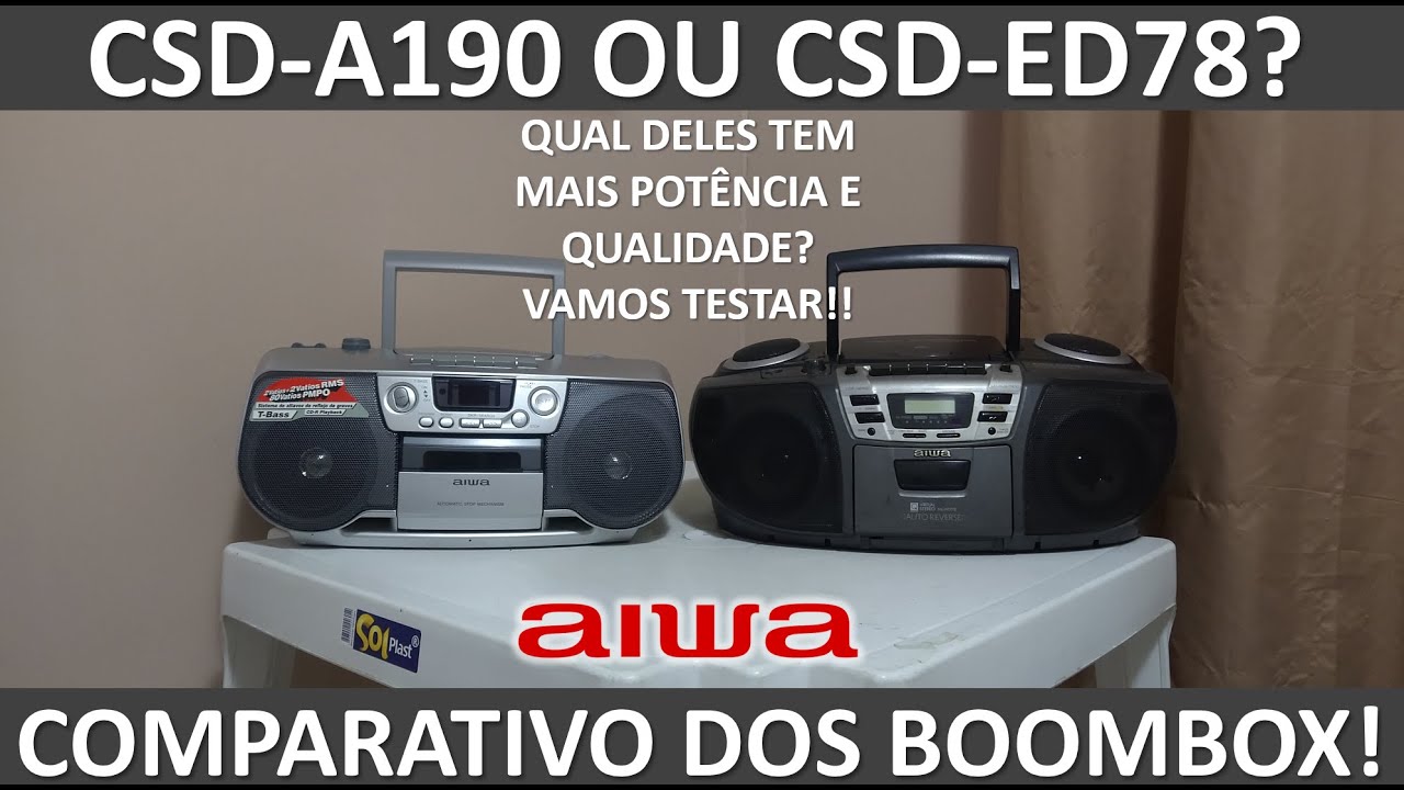 Aiwa: CSD-A190 & CSD-ED78: Comparativo dos Boombox!!
