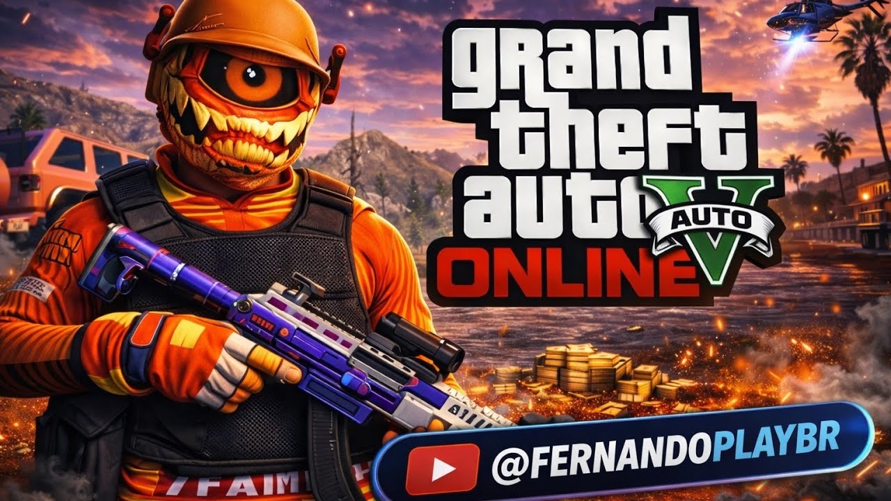 Jogando - GTA 5 ONLINE -(GTA 5 - Português PT - BR) no PS4 .