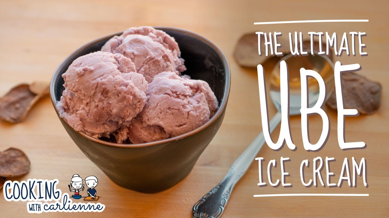 The Ultimate Homemade Ube Ice Cream Recipe | Purple Yam Ice Cream | Carlienne's Creamery