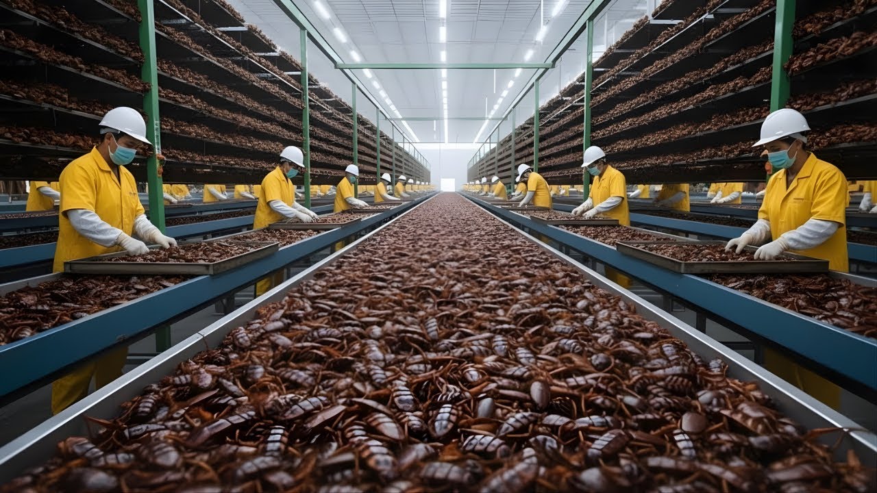 You Won’t Believe How Millions of Cockroaches Are Farmed in This Mega Factory!