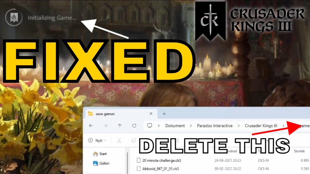 Crusader Kings 3 Stuck on Initializing Game FIXED! | CK3 Loading Screen Solution