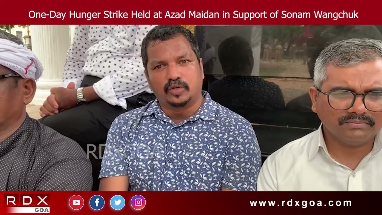 One-Day Hunger Strike Held at Azad Maidan in Support of Sonam Wangchuk