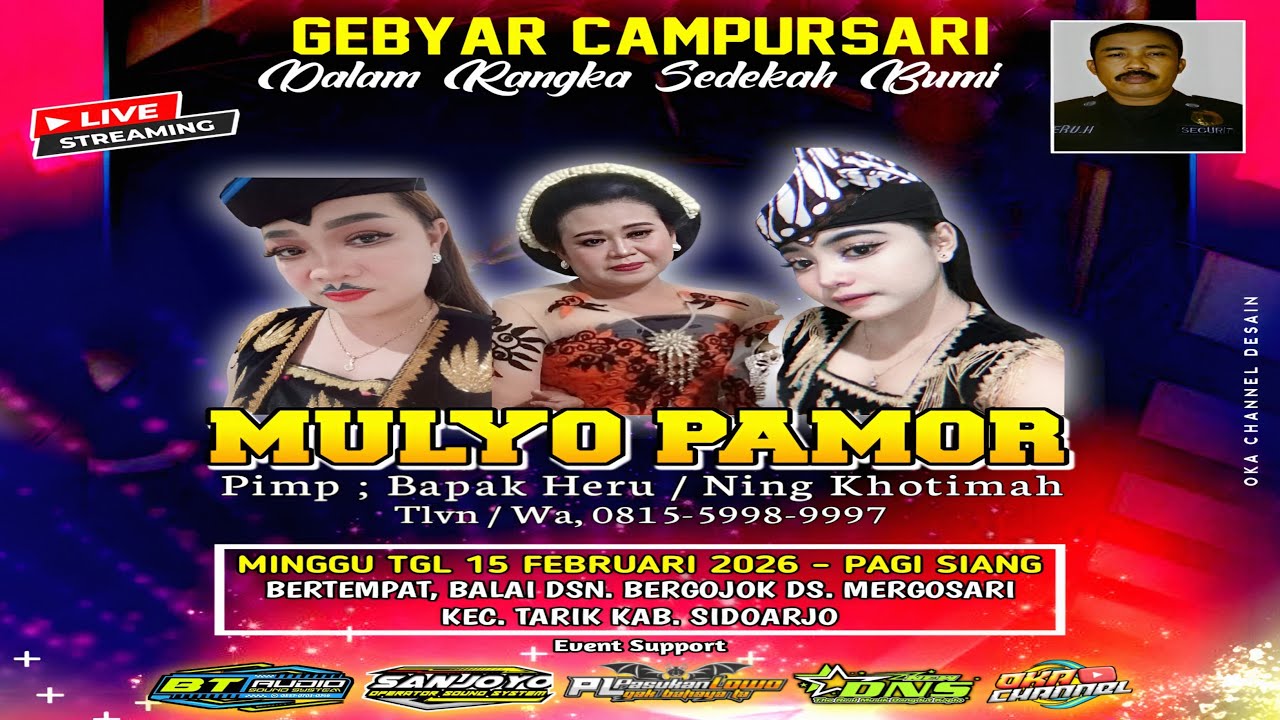🔴Live ( Gebyar Campursari MULYO PAMOR ) Dalam Rangka Sedekah Bumi Dsn MBERGOJOK. TARIK SIDOARJO