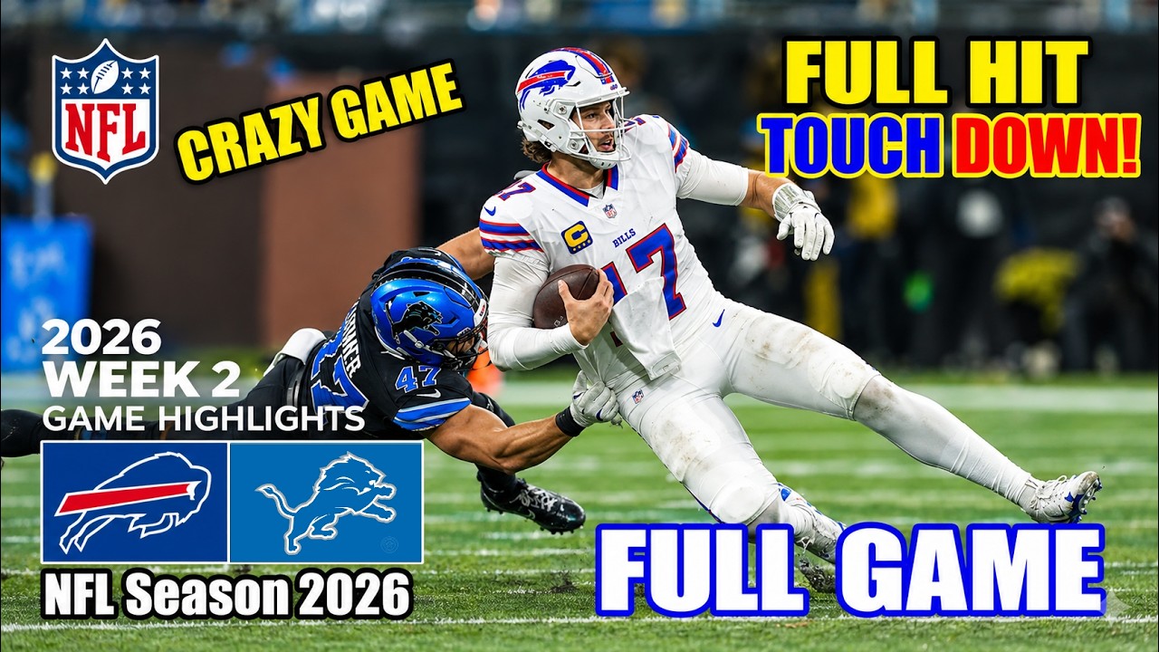 Buffalo Bills против Detroit Lions | Лучшие моменты матча | 2-я неделя NFL 2026