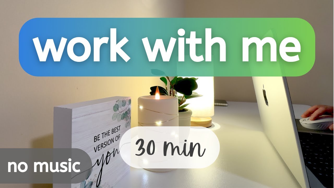 💻 work with me for 30 minutes [no music] | ⌨️ mouse & keyboard ASMR | 30 min work with me video