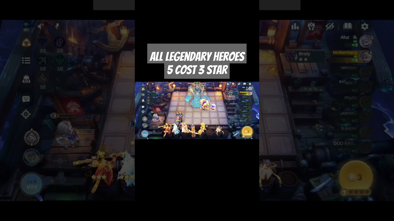 ALL LEGENDARY HEROES 5 COST 3 STAR | MAGIC CRYSTAL RUNE | MAGIC CHESS GO GO