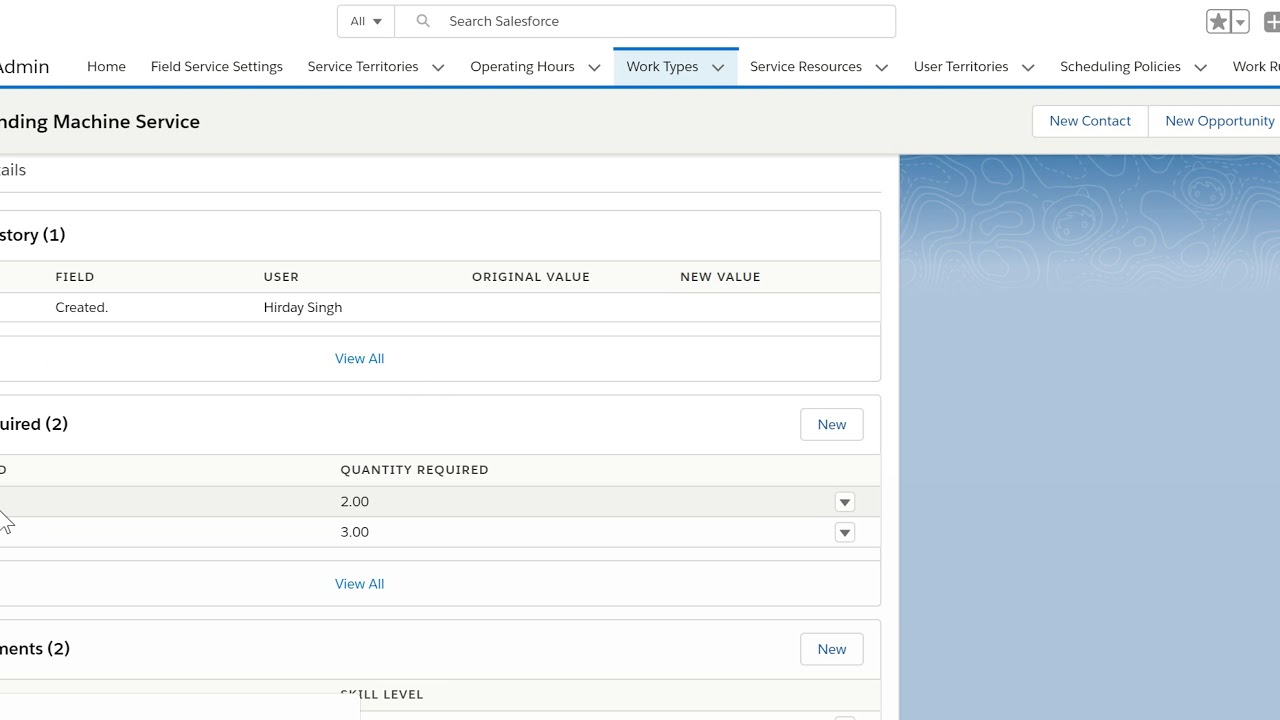 Lecture 4: Salesforce FSL  Create Work Order