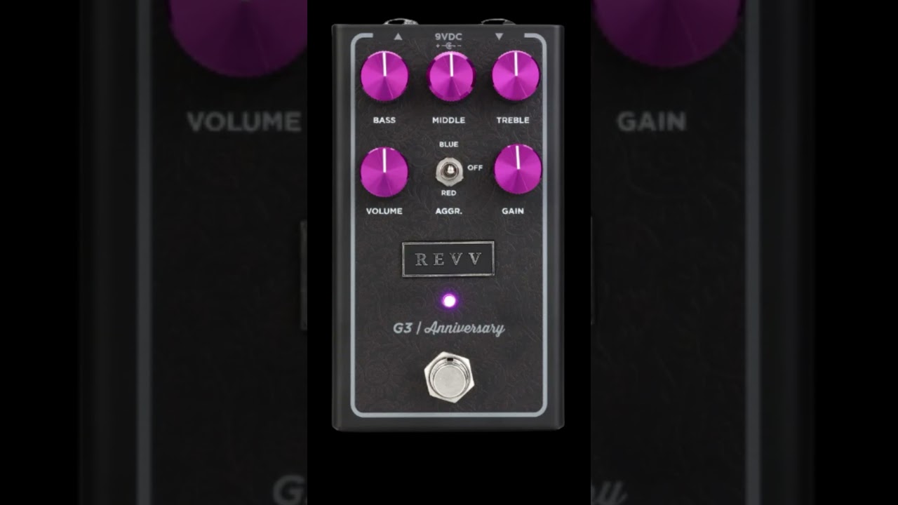 Revv G3 Purple Channel Distortion Pedal - Anniversary Edition $230