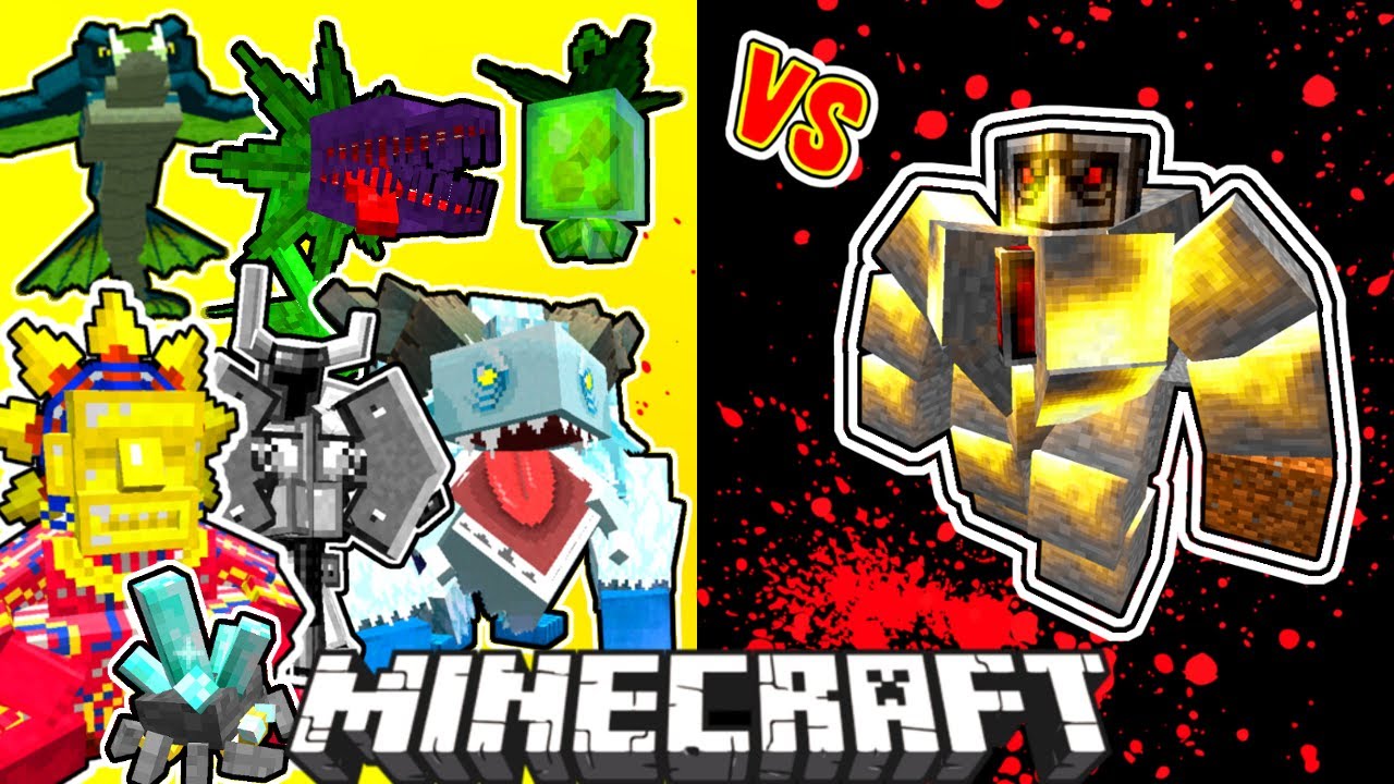 BigGolem Vs. Mowzie's Mobs in Minecraft