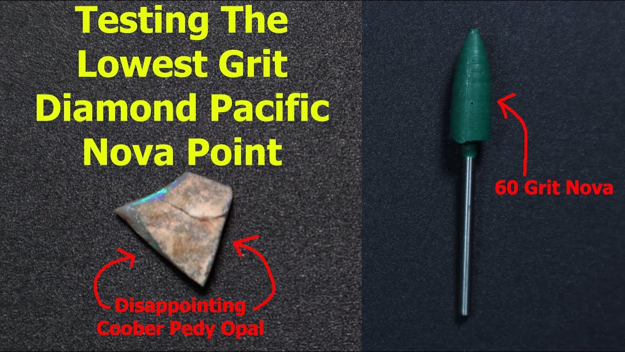 Disappointing Dark Coober Pedy Opal Carving And 60 Grit Diamond Pacific Green Nova Point Test