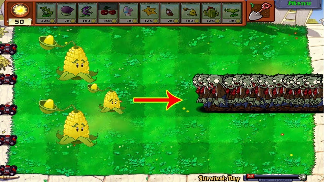 9999 Kernel Pult vs All Zombis Hack Plants vs Zombies