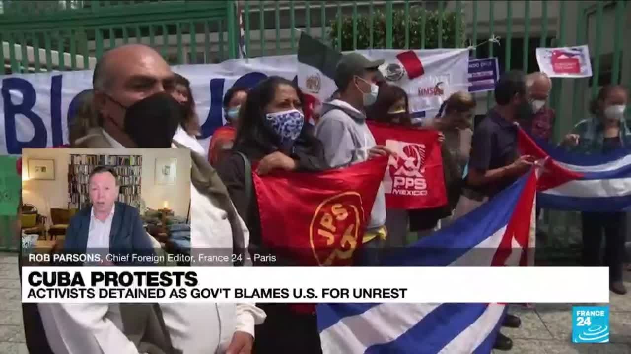 Cuba blames US for unprecedented anti-government protests &bull; FRANCE 24 English