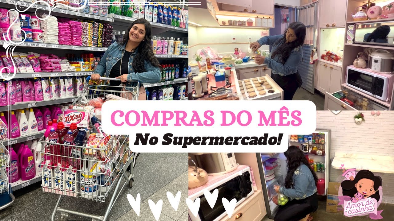 COMPRAS DO MÊS COMPLETA PARA O CASAL NO SUPERMERCADO!!