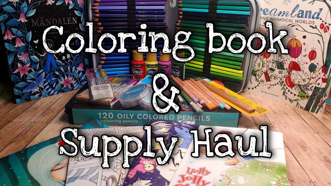 Adult Coloring Supply Haul and Glitter Embellishment