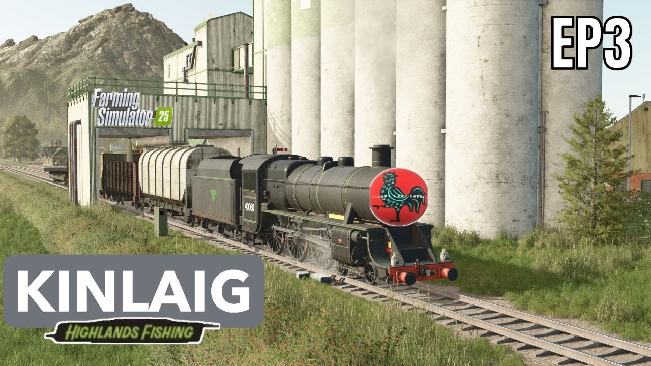 selling the first Harvest using the train | HIGHLAND FISHING Expansion | EP3 | Farming Simulator 25