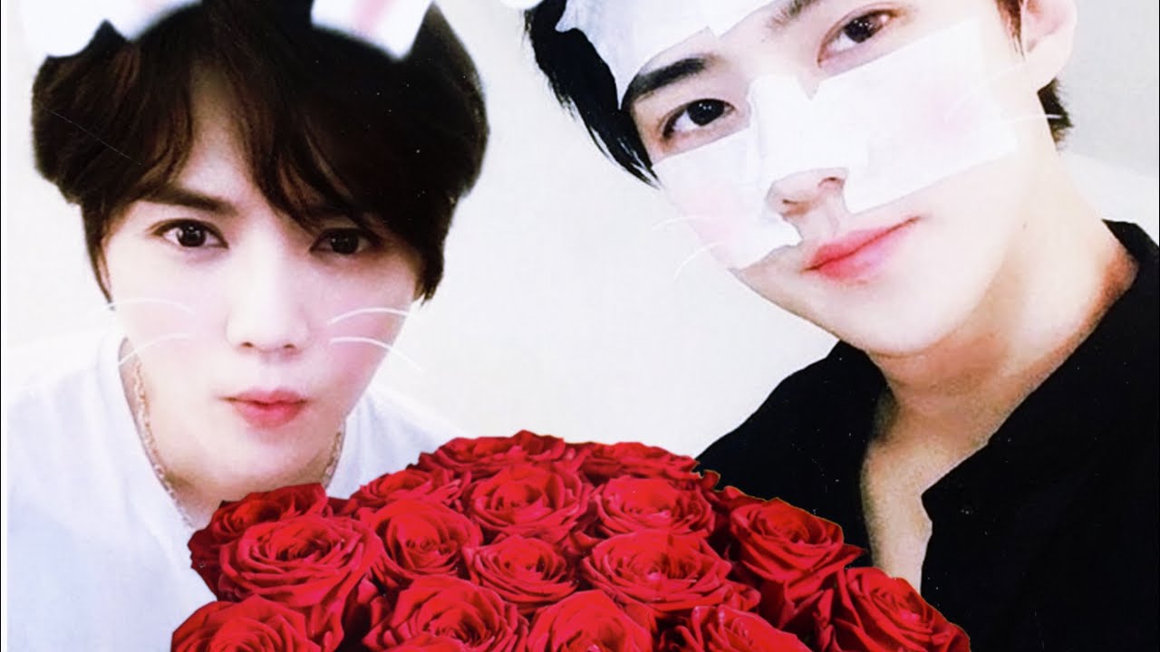 Сехун дарит цветочки Лухану😻 ХунХаны как смысл жизни || hunhan is real