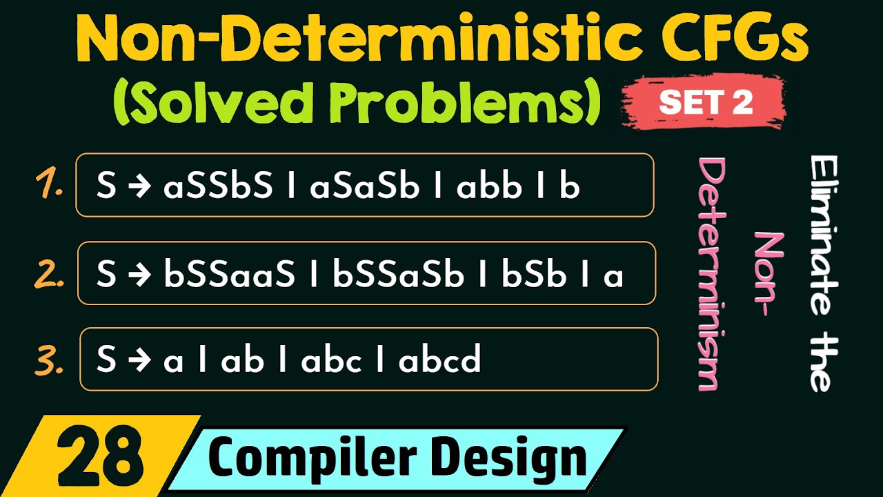 Non-deterministic CFGs &ndash; Solved Problems (Set 2)