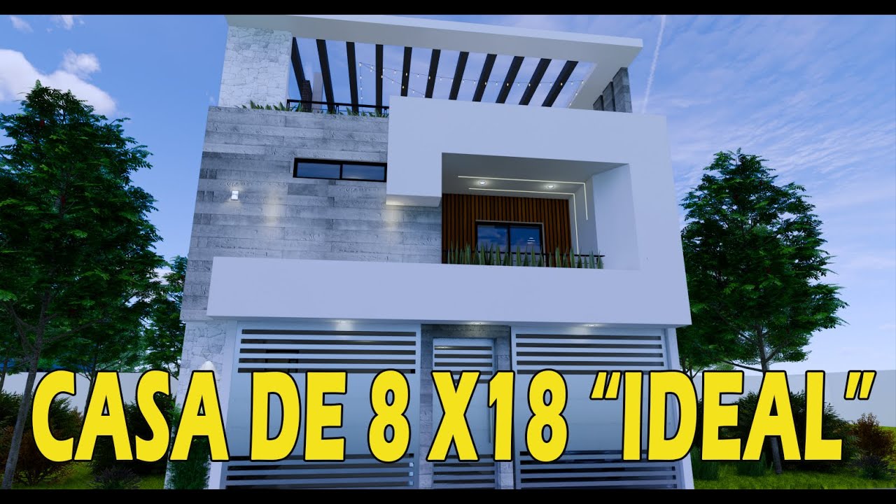 CASA DE 8 X18 “IDEAL” #arquitectura #casa #diseño