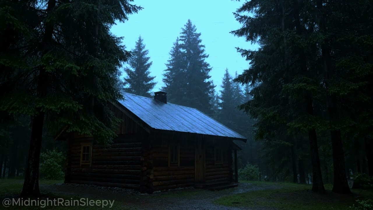Cozy Rain on Cabin in the Forest &ndash; Relaxing Rain Sounds for Sleep & Focus | 3 Hours