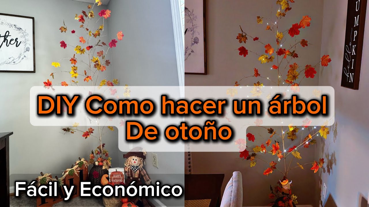DIY cómo hacer un Árbol de otoño 🍂 fácil y económico | Decoración de Otoño 🍁 