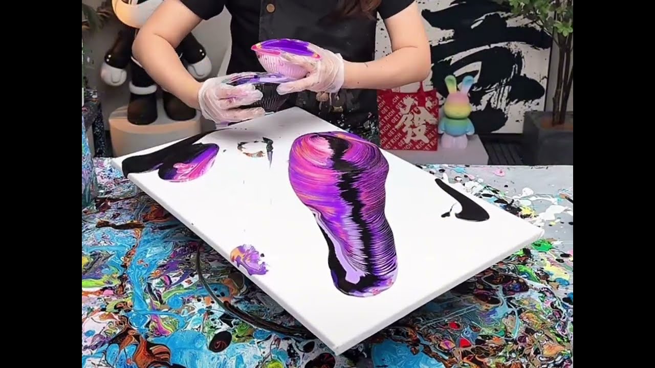 DIY Unique Painting with Fluid Acrylic Paint #diy #handmade #painting