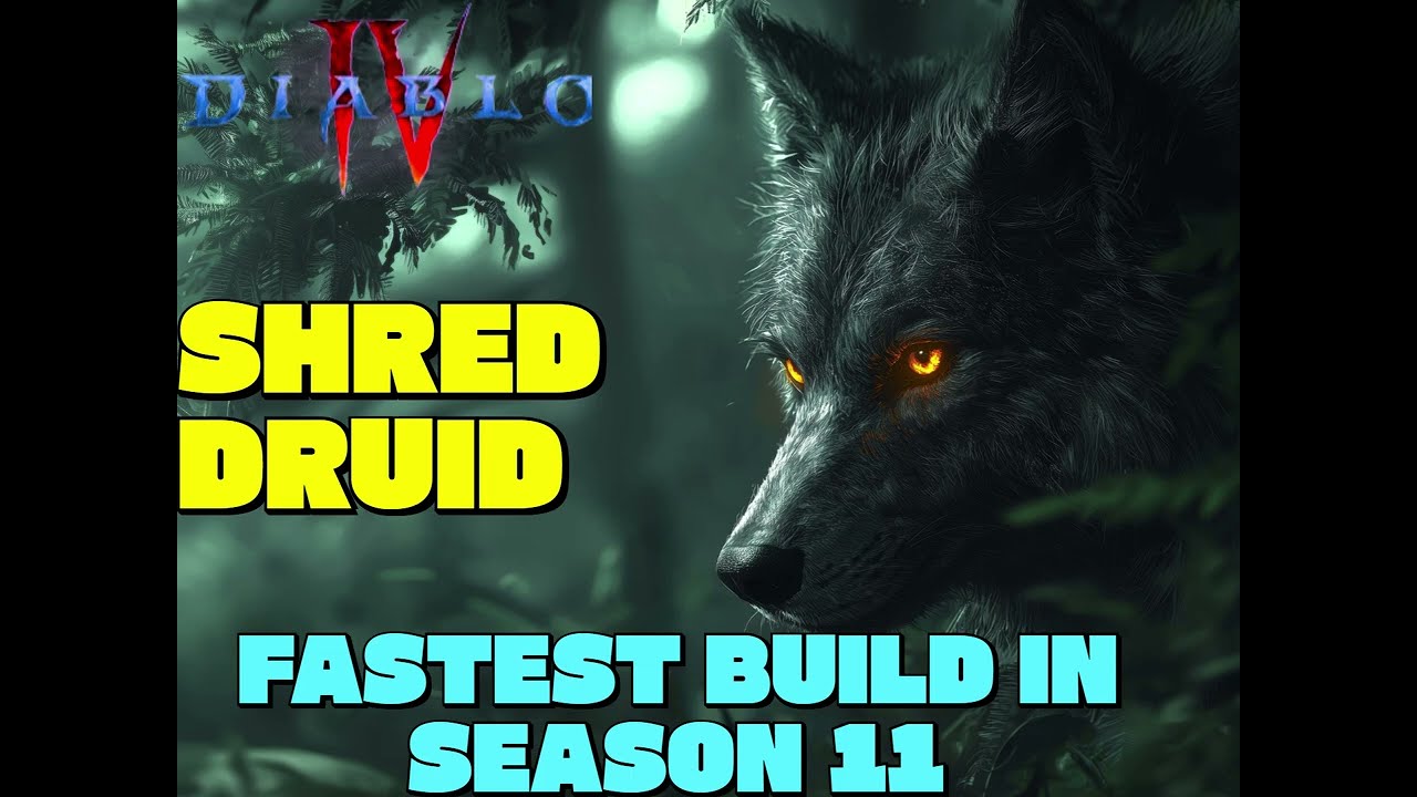 FASTEST BUILD in Diablo 4 Season 11!  Shred Druid build guide EZ Farm & Insane Speed