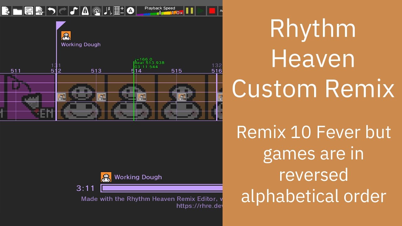 Rhythm Heaven Custom Remix- Remix 10 Fever but games are in reversed alphabetical order