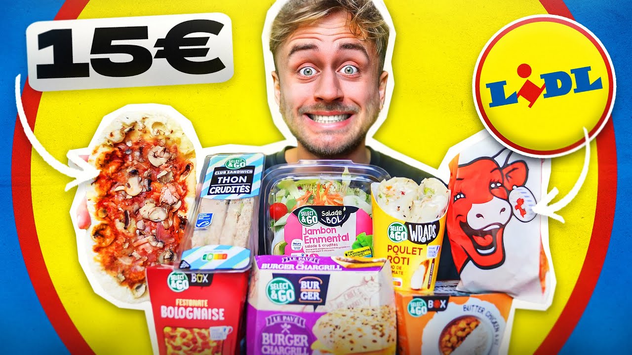Je DÉVALISE le FAST FOOD LIDL avec 15€ 🥵