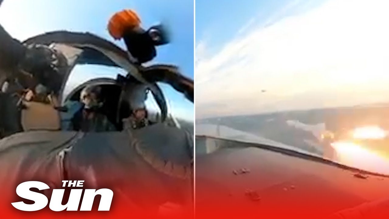 Ukrainian Air Force releases footage inside SU-24 as it fights Russian forces
