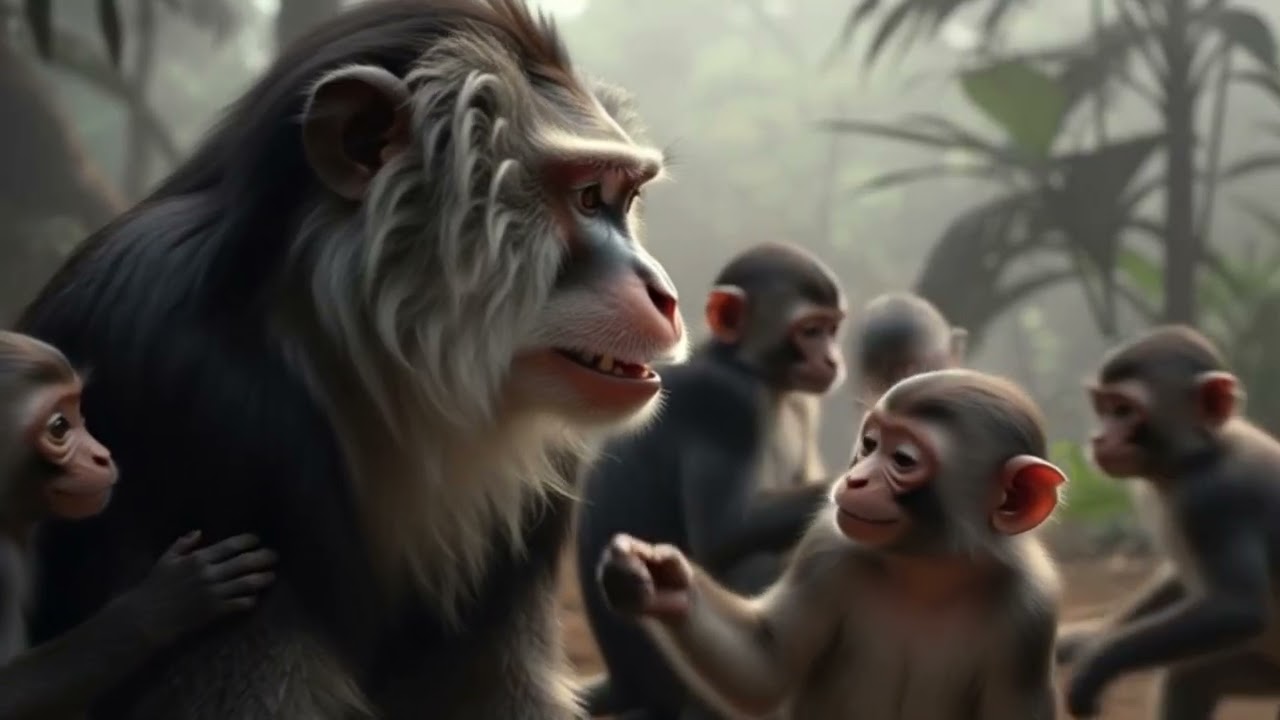 Activity of black monkeys